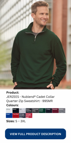 JERZEES - Nublend® Cadet Collar Quarter-Zip Sweatshirt - 995MR